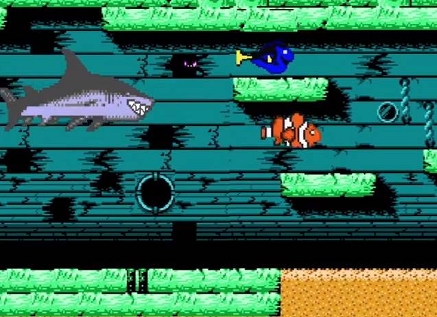 Pixar's Finding Nemo recreated as an 8-bit game