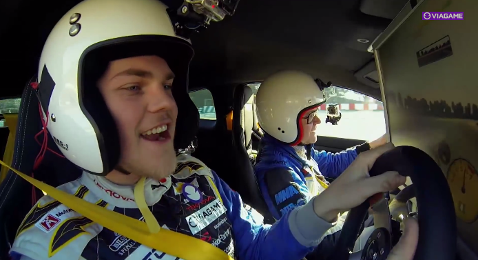 Watch this racing gamer face off against a real-world pro