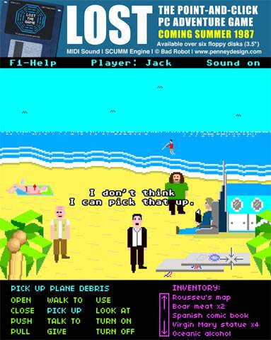 'LOST' re-imagined as a 1980s LucasArts game