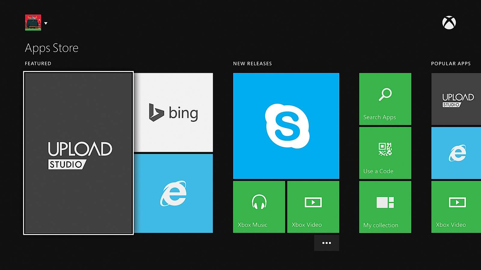 Xbox One user interface gallery