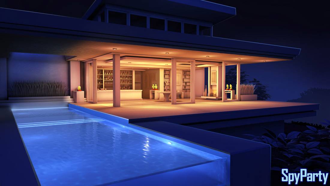 SpyParty's stylish makeover extends to its beautiful new architecture