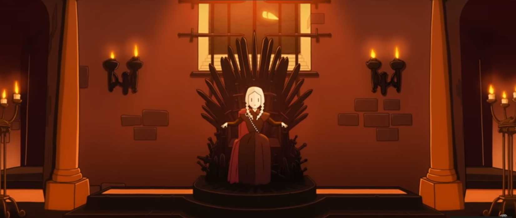 Reigns: Game of Thrones - woman on the Iron Throne
