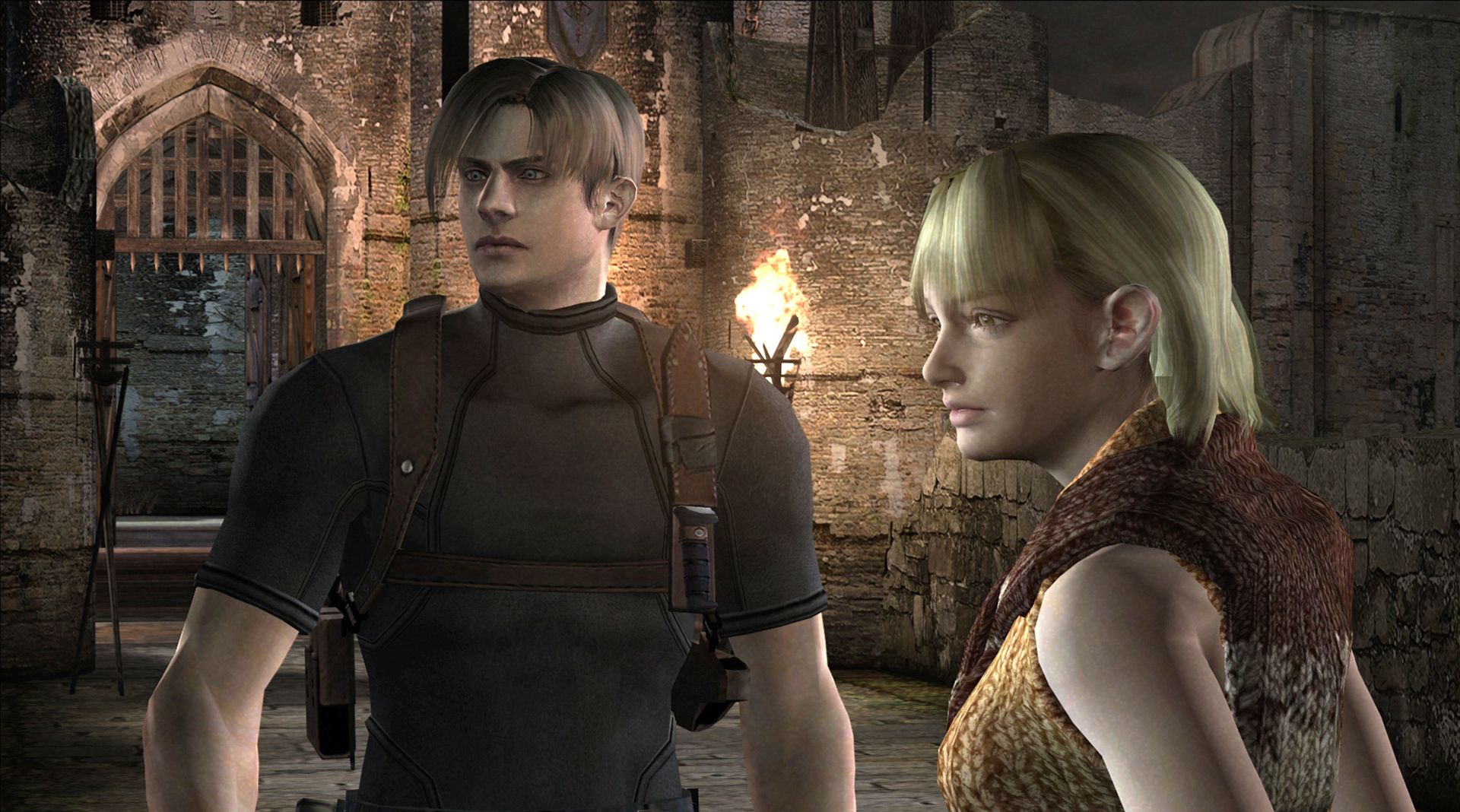 Leon and Ashley in Resident Evil 4