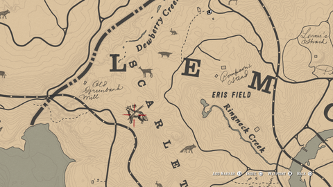 Find Red Dead Redemption 2 Legendary Animals guide with maps