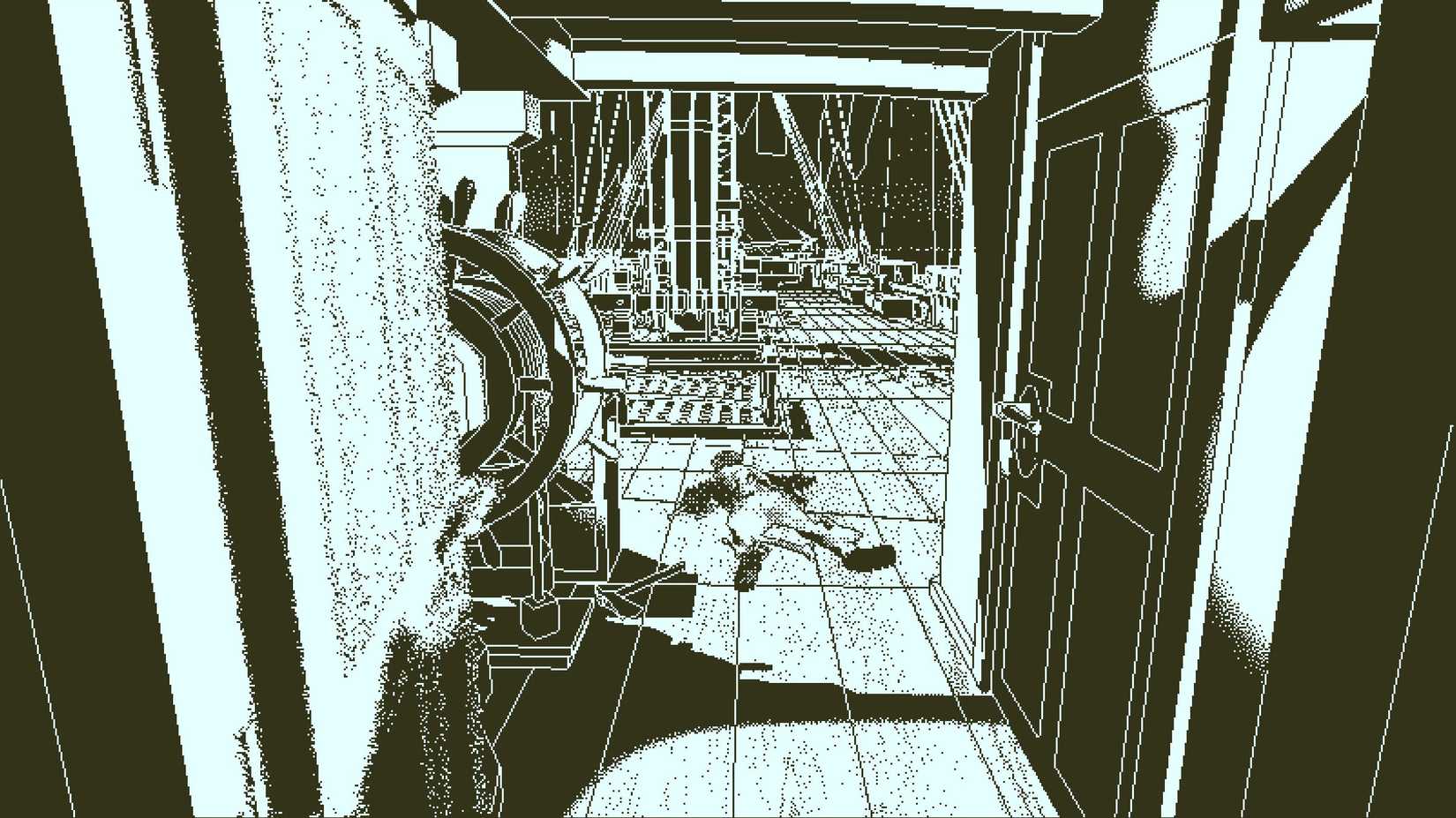 Return of the Obra Dinn - một thi thể trên boong tàu