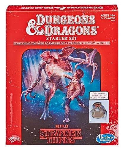 A mock-up of the cover art for the Hasbro Stranger Things Dungeons &amp; Dragons Roleplaying Game Starter Set.