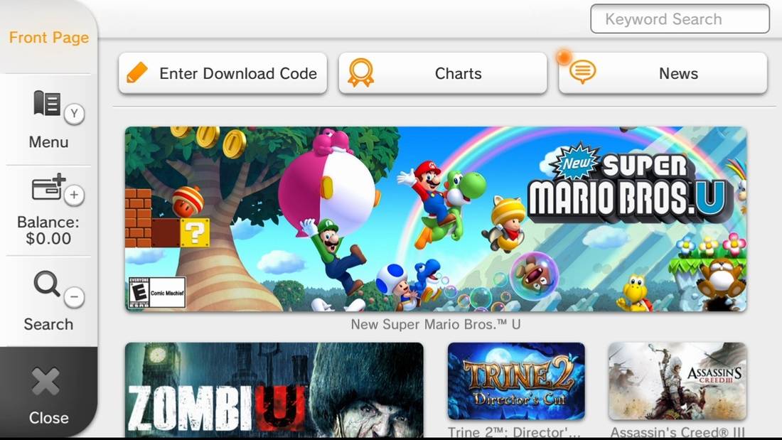 Wii U eShop launch list: 23 digital titles including New Super Mario ...