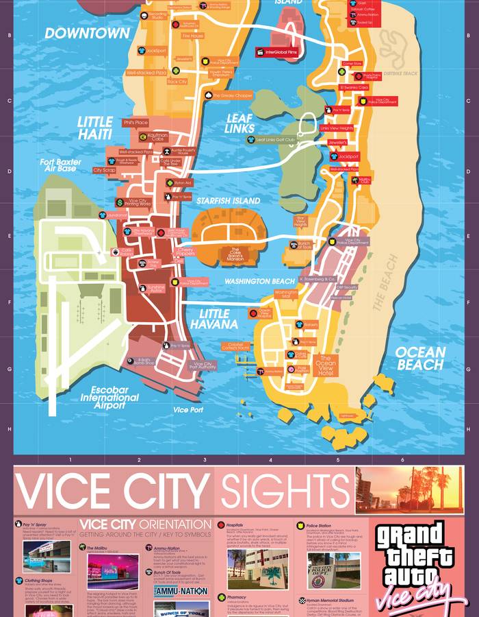 gta advance map poster
