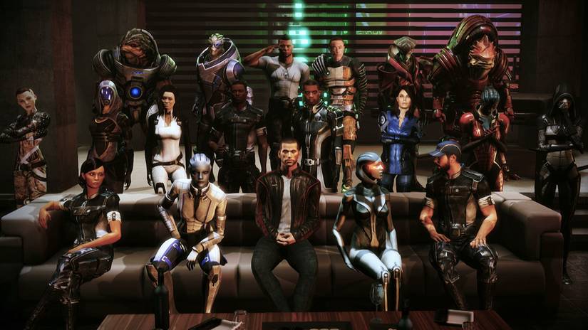 Several Mass Effect characters gathered together