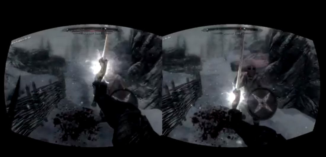 Skyrim modded with Oculus Rift support
