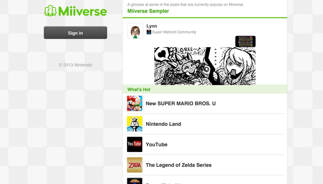 Miiverse update brings features like posting and following to browsers