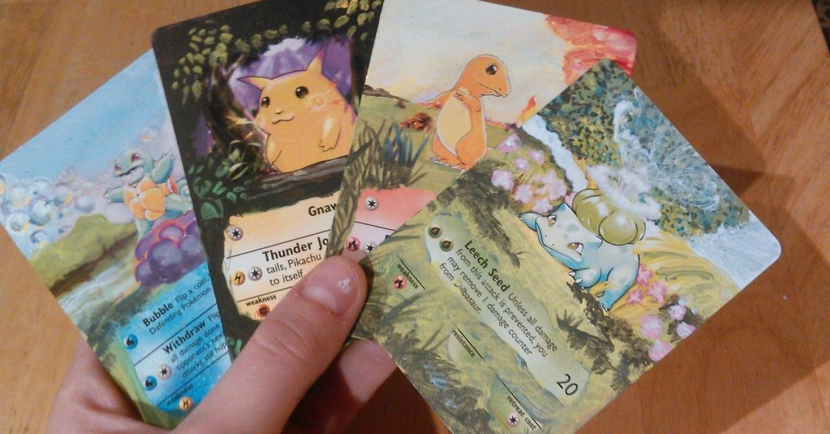 This college student turns Pokmon cards into handpainted art This college student turns Pokmon cards into handpainted art