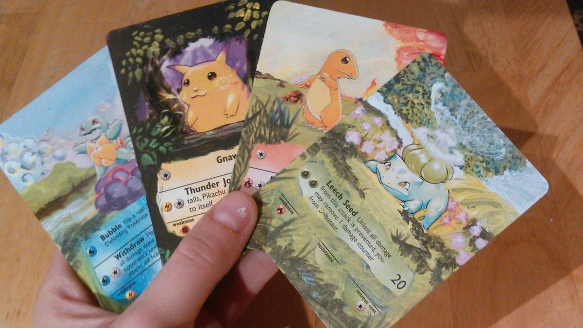 This college student turns Pokmon cards into handpainted art This college student turns Pokmon cards into handpainted art