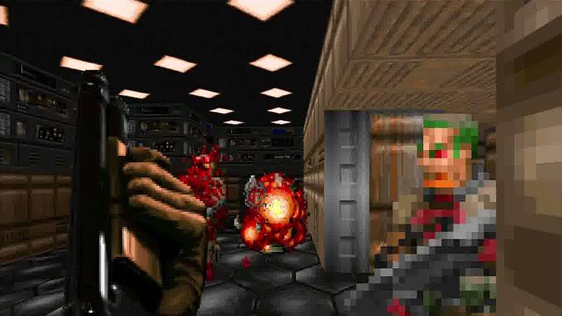 A construction company is making buildings with the help of Doom