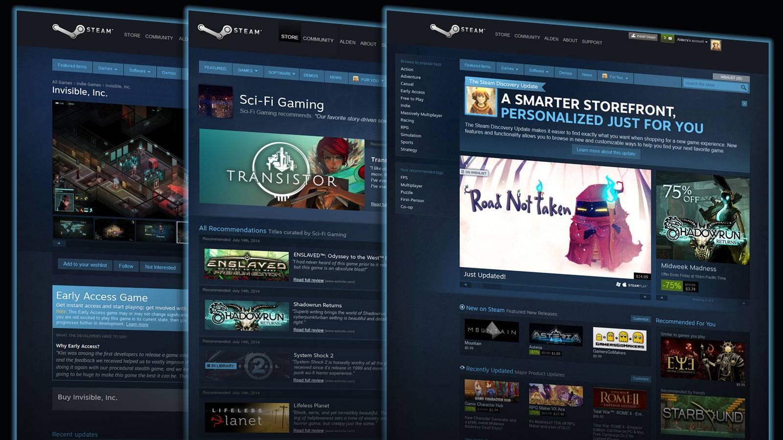 This is the new Steam, revamped with an eye on discovery, customization ...