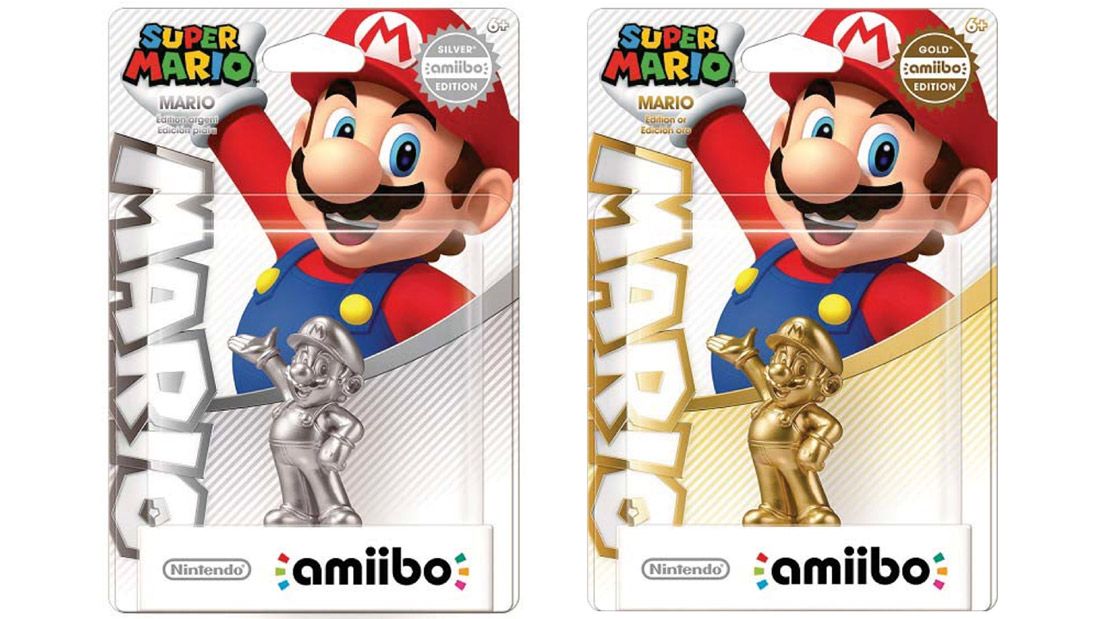 Amiibo NEW Amazon.com: シルバー・ゴールドセット amiibo Gold Wii Bros Smash Super ver. Japan Mario ゲームキャラクター