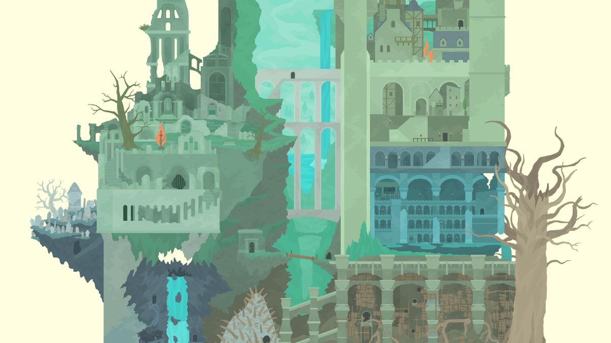 Gaze upon the realm of Dark Souls, in one single image