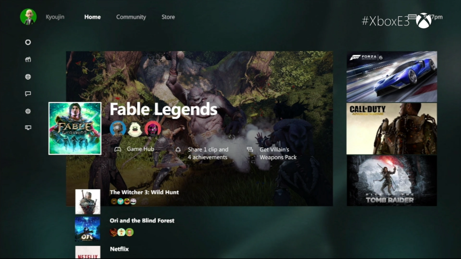 Xbox One S User Interface