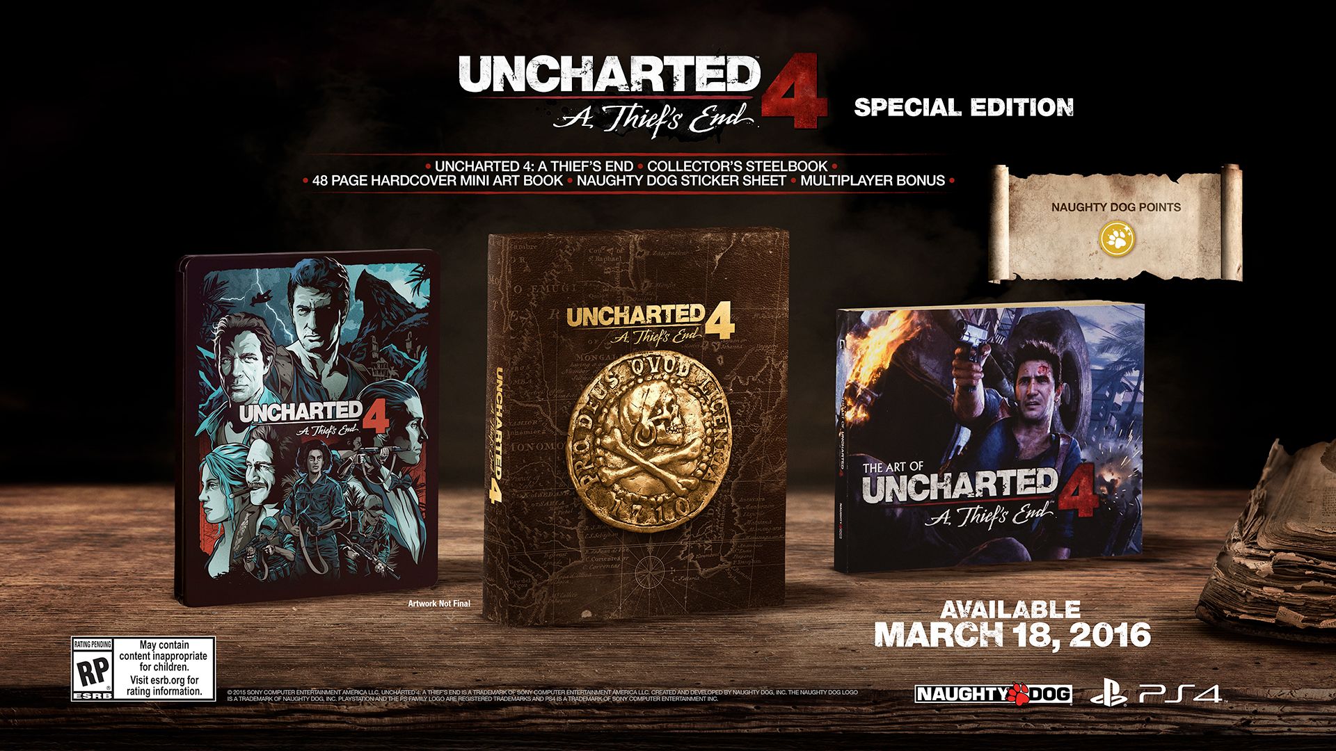 Uncharted 4: A Thief's End gets date, copious collector's