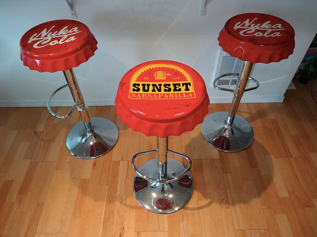 Make your own beautiful Fallout-themed bar stools