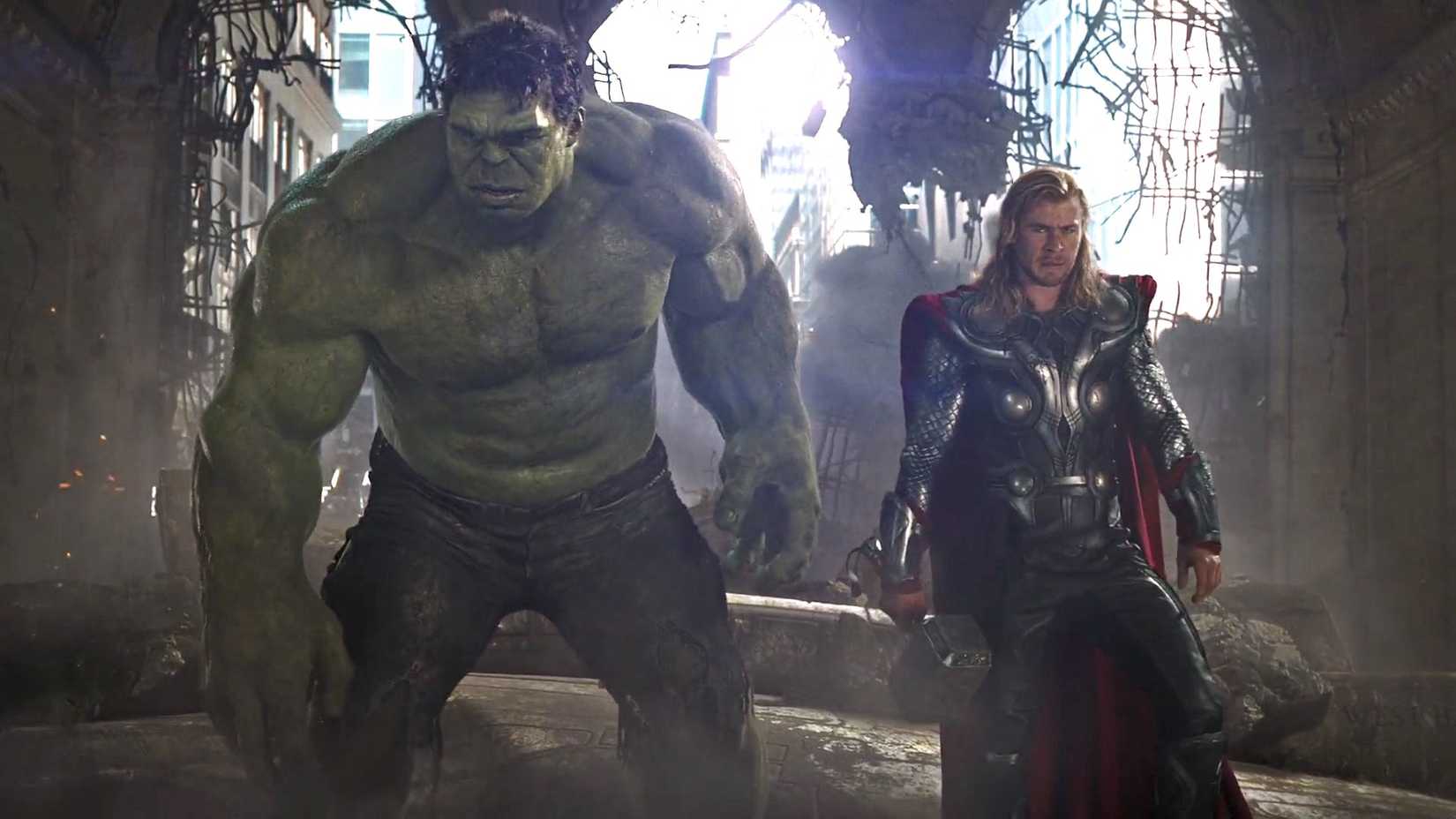 marvel’s the avengers hulk and thor scene
