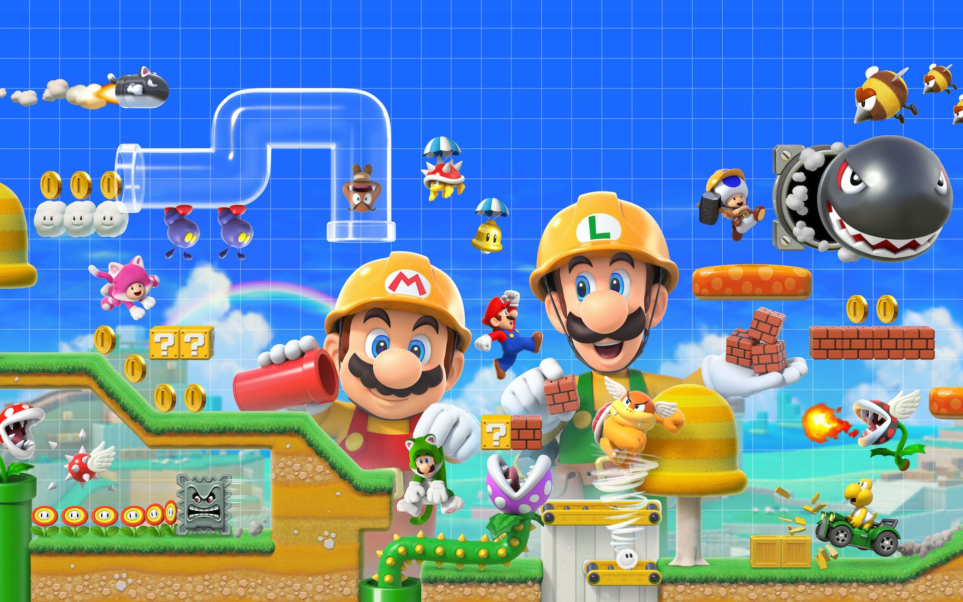 Super Mario Maker 2 multiplayer brings Luigi, Toad and Toadette to