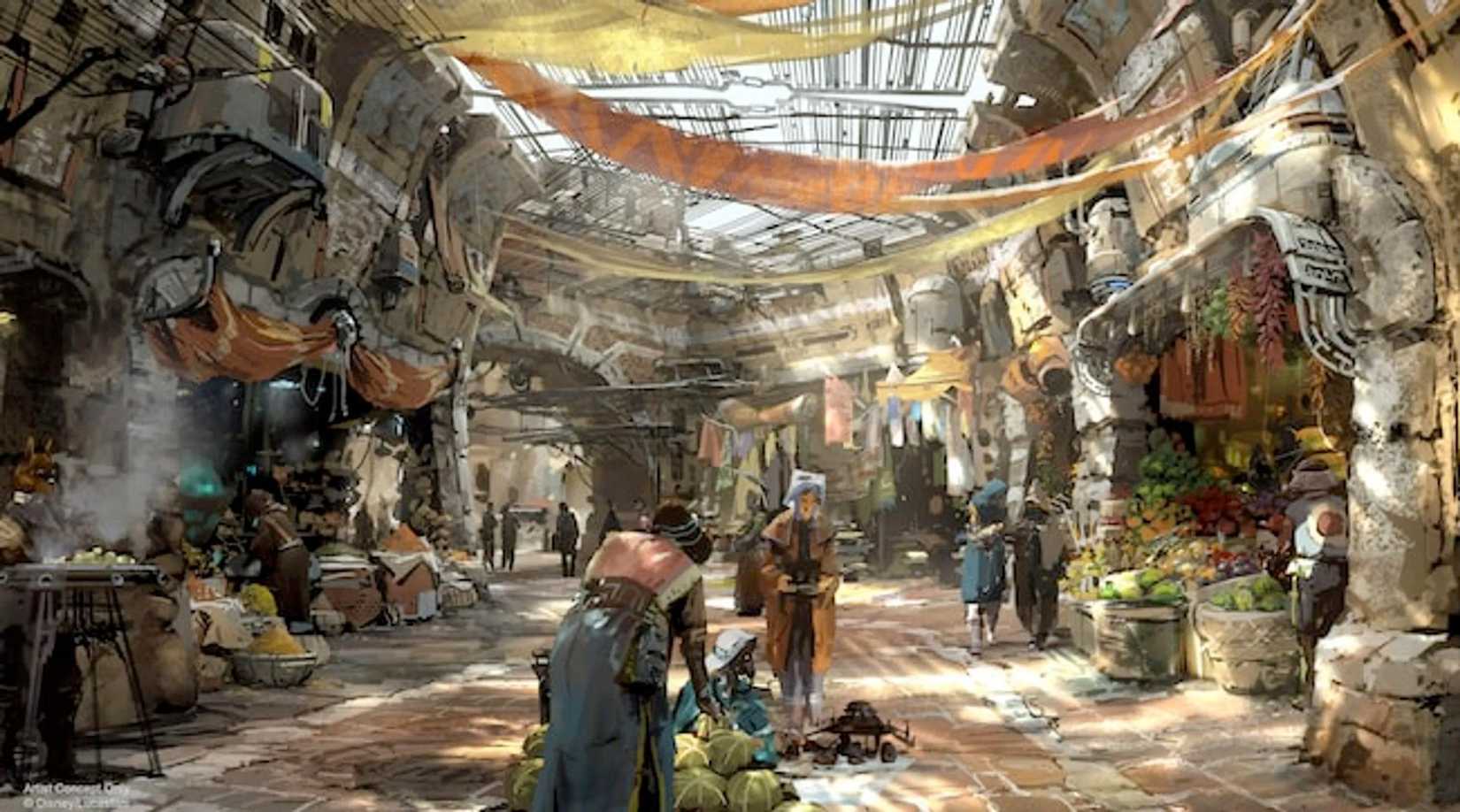 star wars land concept art market