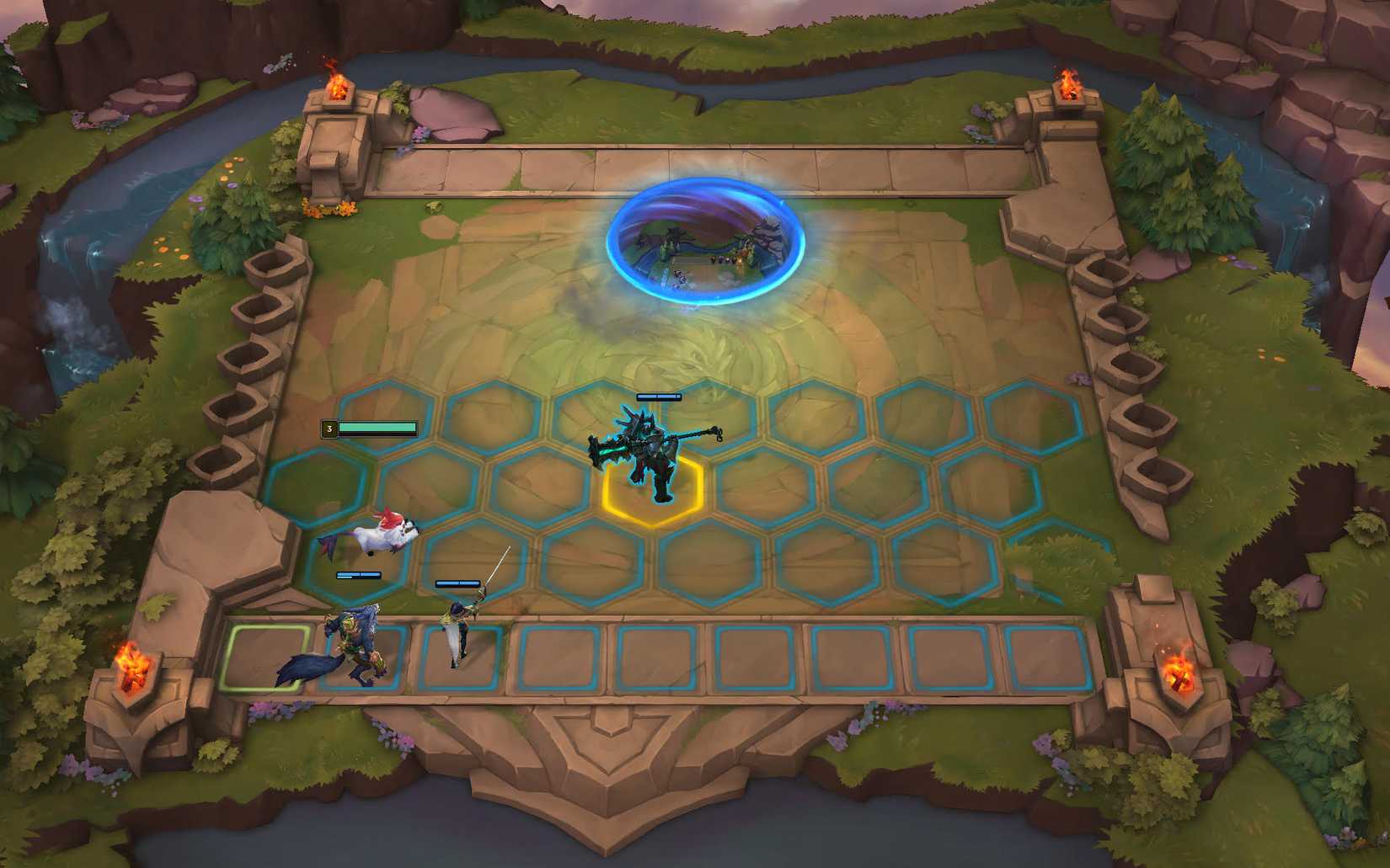 Players put Garen on the board in Teamfight Tactics, the League of Legends auto chess