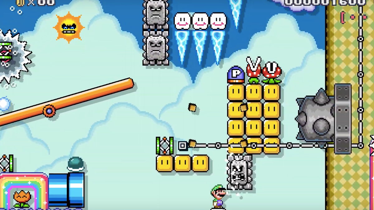 Luigi wins Super Mario Maker 2 levels by doing absolutely nothing