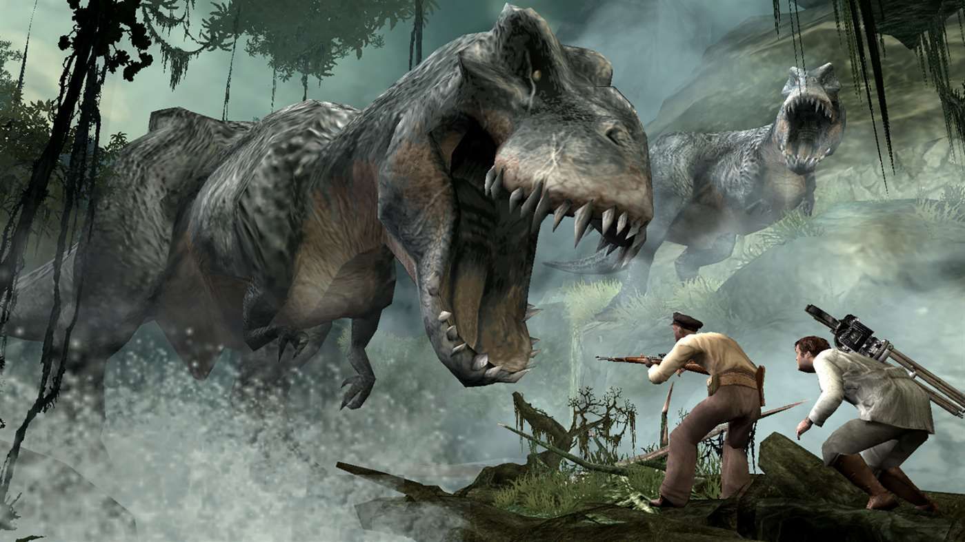 Dinosaurs threaten our brave band of adventurers