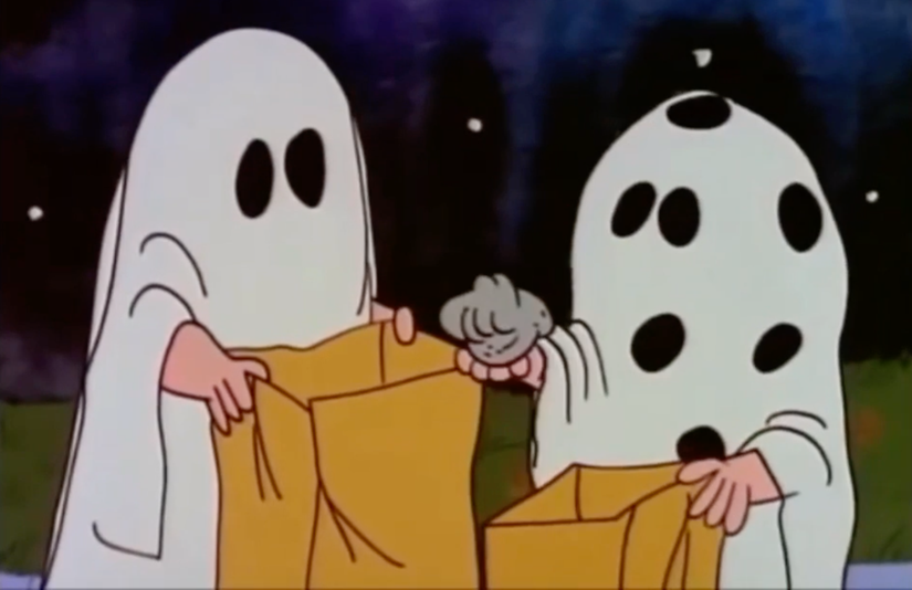 Charlie Brown getting a rock in 1966’s “It’s the Great Pumpkin, Charlie Brown.”