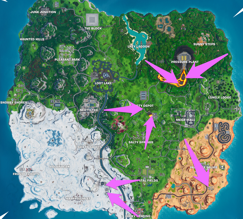Fortnite chests inside containers with windows Spray guide and map