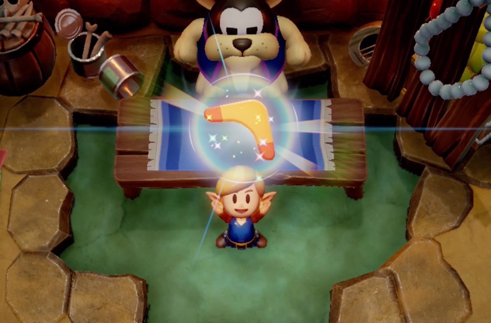 Link's Awakening trade up to get the Magnifying Glass and