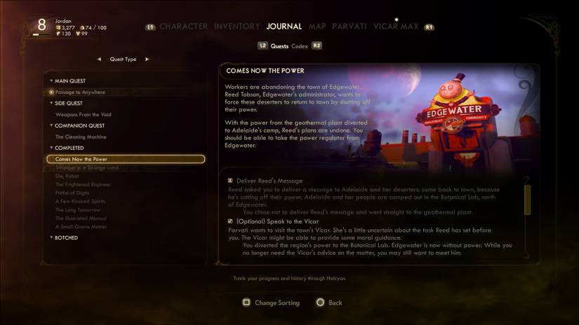 The Outer Worlds Come Now the Power walkthrough