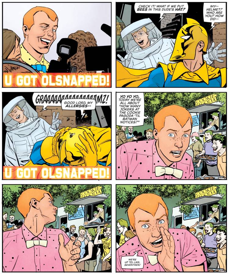 Jimmy Olsen is now the Jake Paul of Gotham City, so Batman punched him