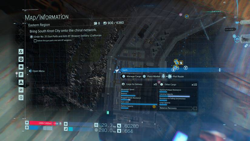 Death Stranding Eastern Region memory chip map guide