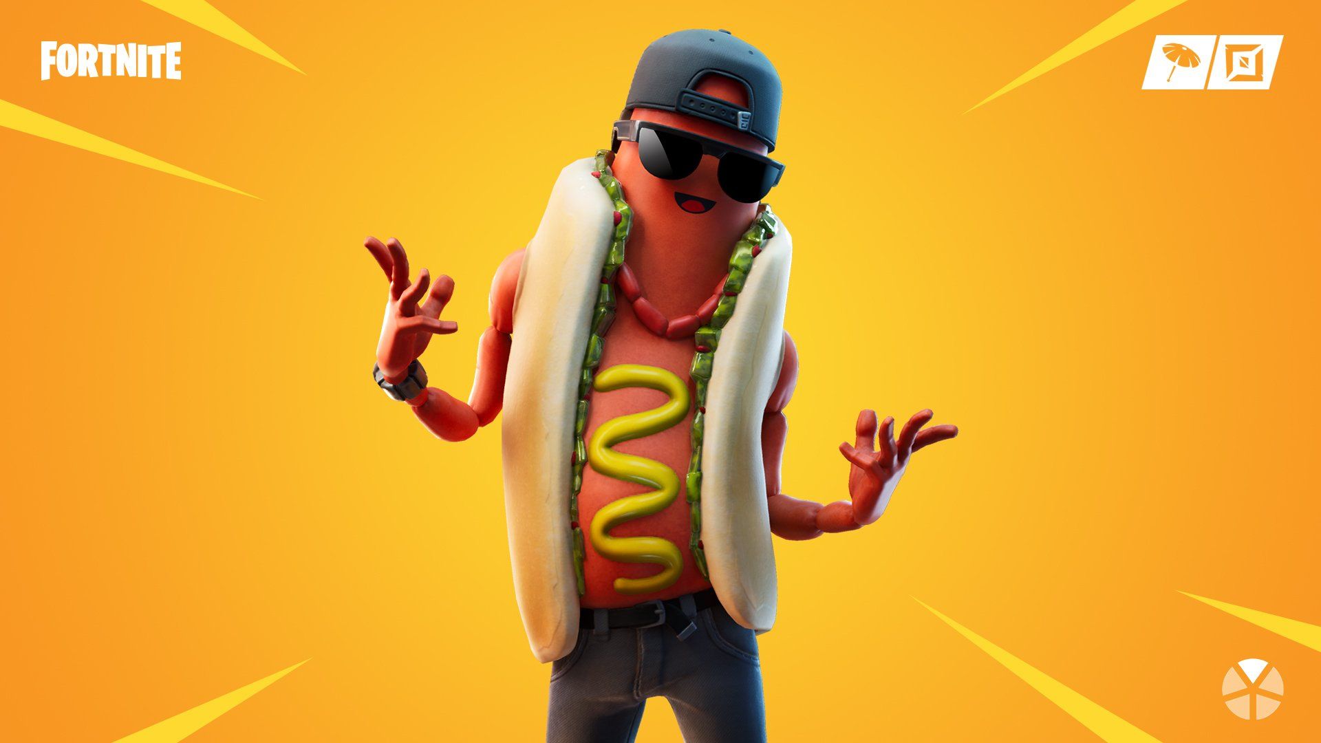 A literal hot dog for a Fortnite skin. Gee whiz, what'll they think of next, a fucking grape???