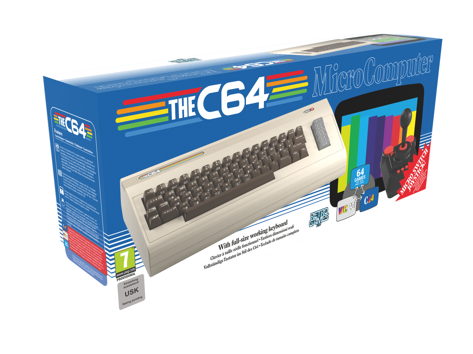 Commodore 128 パソコンセット フルメンテナンス NTSC 動作品 THEC64_3D_Box_rating_pending.