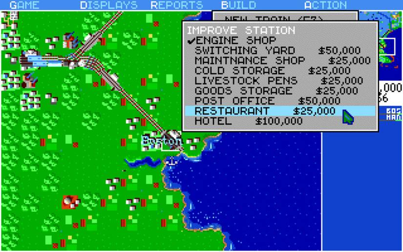 improving a station in Railroad Tycoon