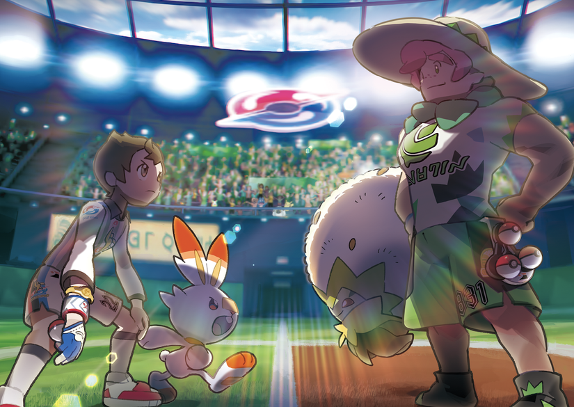 A cinematic gym battle in Galar.