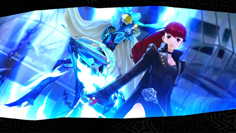 Kasumi and her persona in action in Persona 5 Royal.