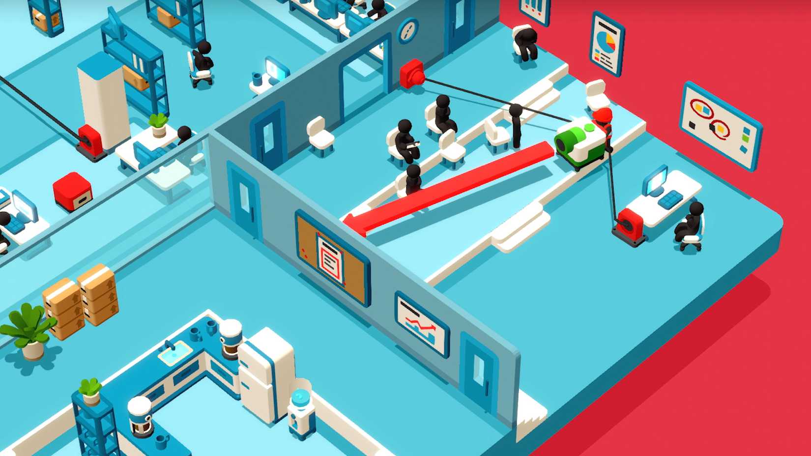 Launching a projector across a room in Good Job!