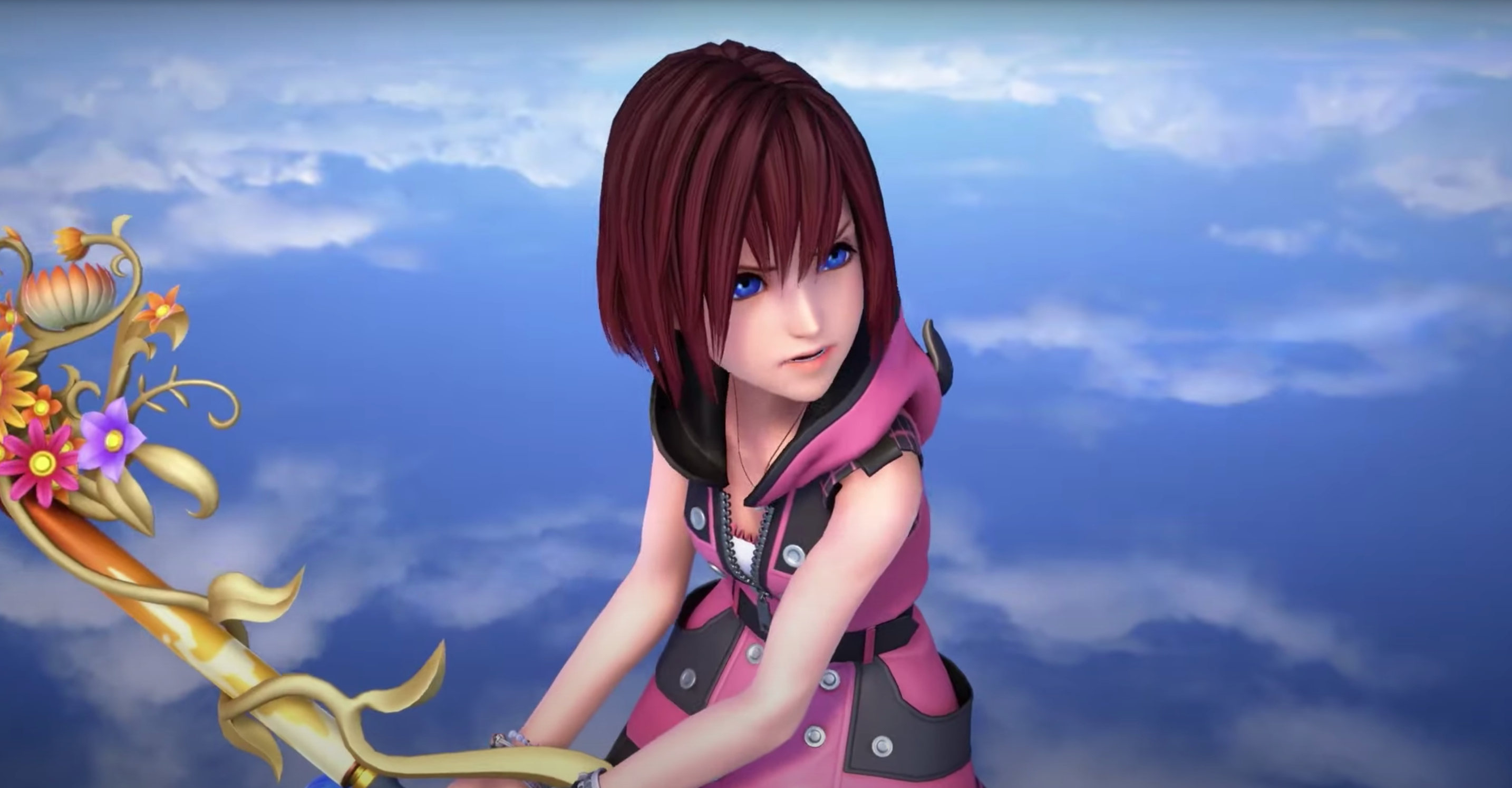 kairi holding a keyblade