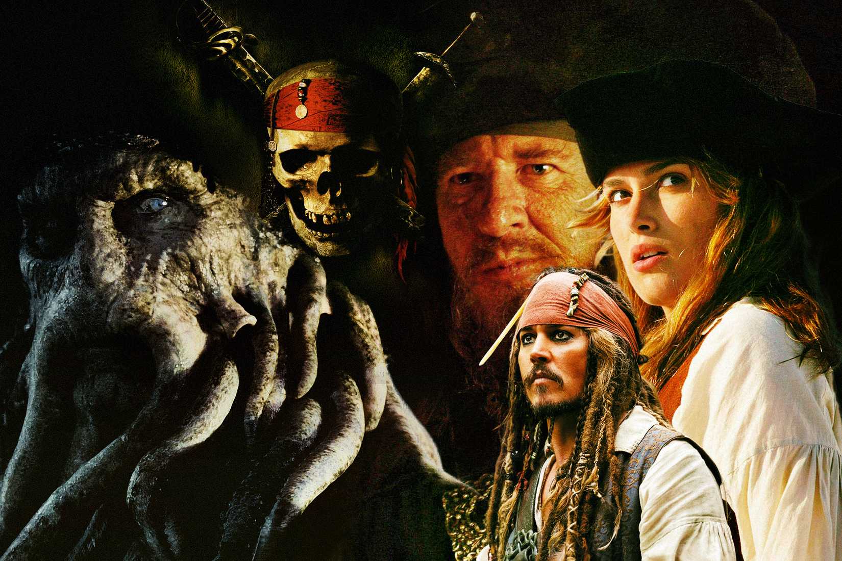 Il fotomontaggio include immagini tratte dal film Pirati dei Caraibi.