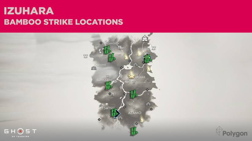 Ghost of Tsushima Bamboo Strike map locations guide
