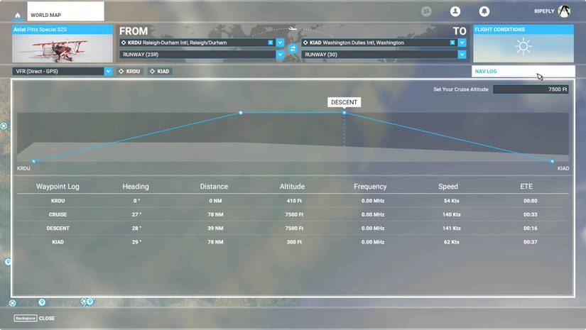 Empty Nav Log How to create a flight plan in Microsoft Flight Simulator