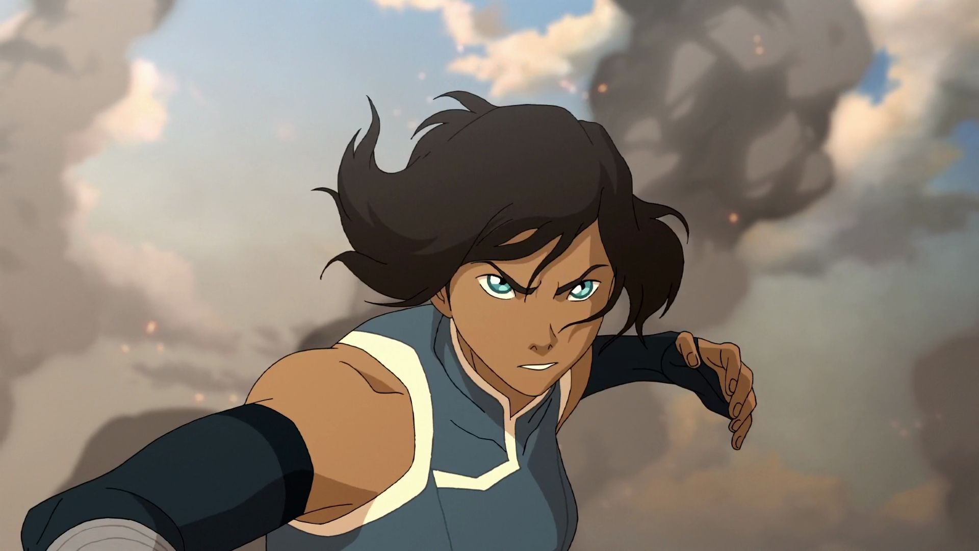 Korra stands in battle stance for Legend of Korra