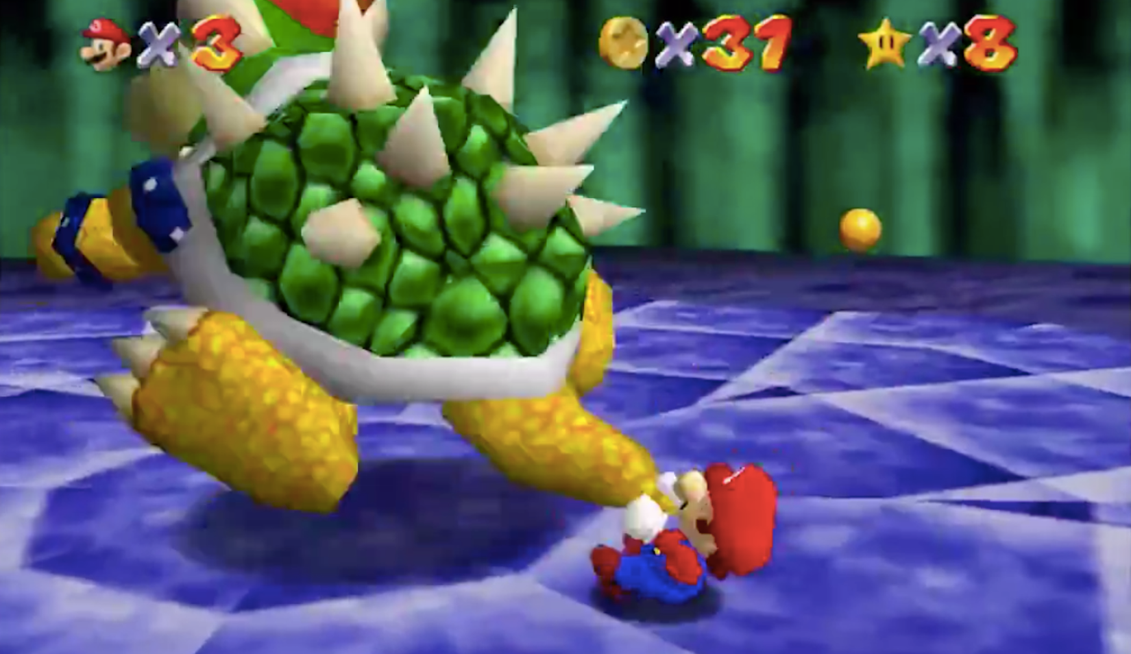 Mario and Bowser in Super Mario 3D All Stars.