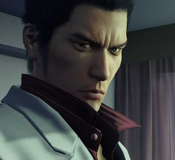 A close up shot of Kazuma Kirya from Yakuza Kiwami