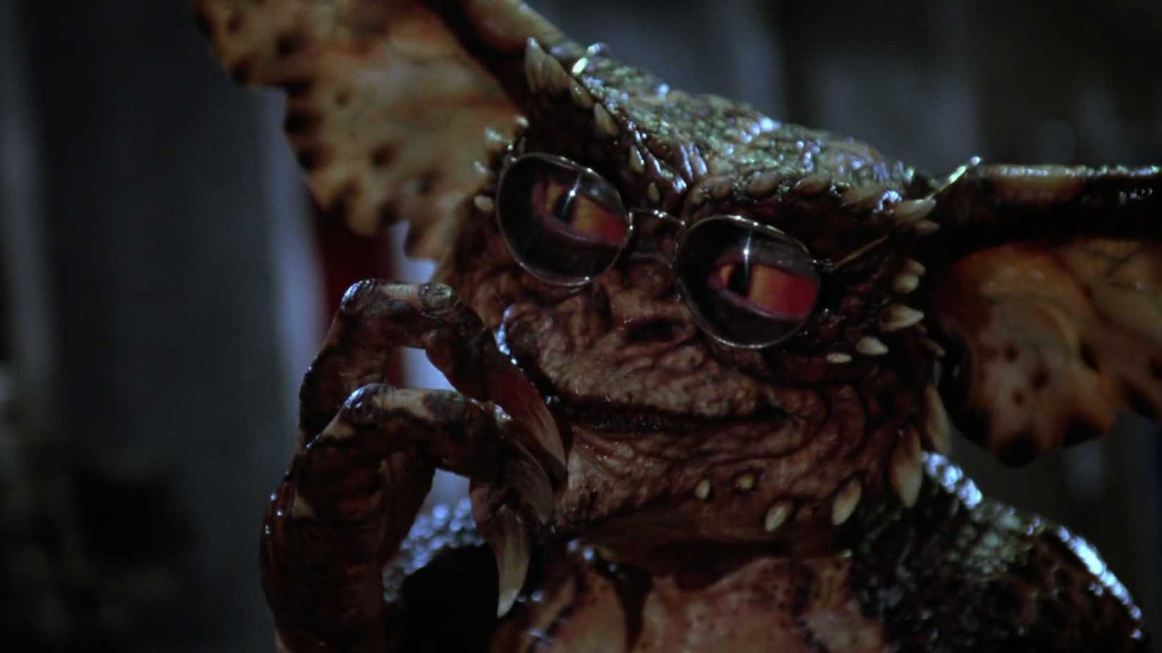 A close-up of a bespectacled Gremlin from Gremlins 2: The New Batch